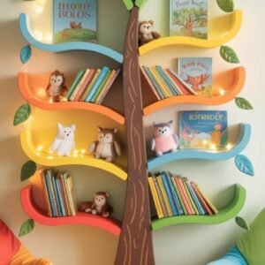 Bibliothèque Maisonnette Colorée
