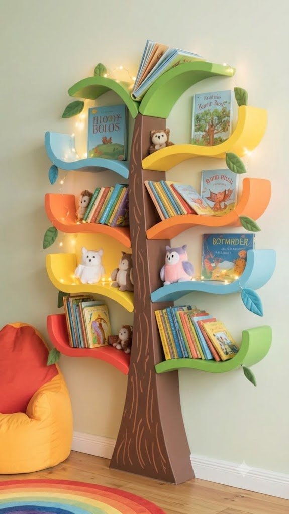 Bibliothèque Maisonnette Colorée