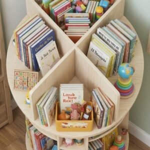Bibliothèque Maisonnette Colorée