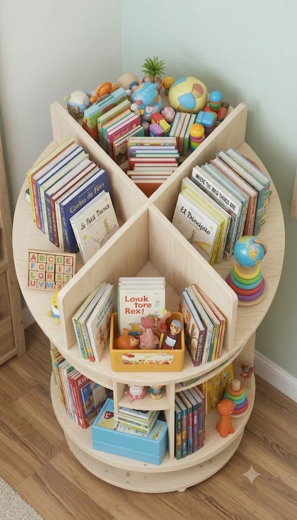 Bibliothèque Maisonnette Colorée